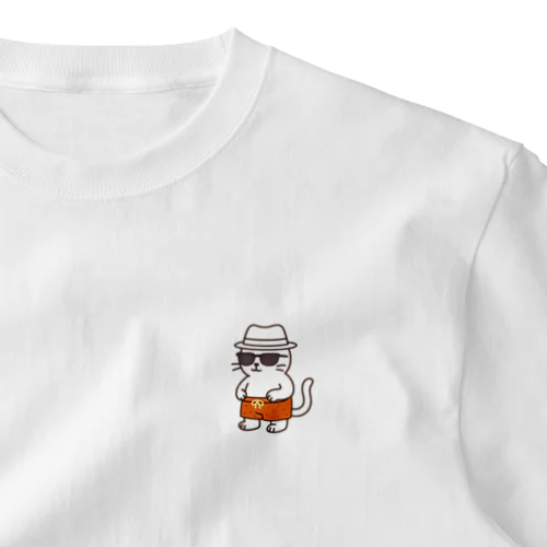 サングラスをかけたネコ One Point T-Shirt