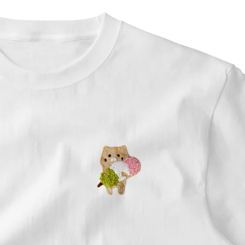 3色団子が大好きすぎる猫 One Point T-Shirt