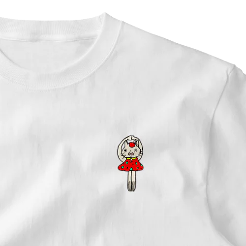 わしねこ　きのこのフリしたねこちゃん One Point T-Shirt