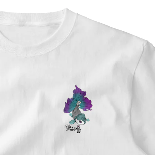 夏の金魚(色あり version) One Point T-Shirt