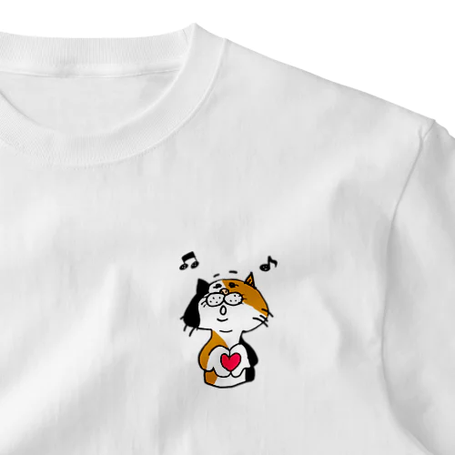 わしねこ　三毛ちゃん One Point T-Shirt