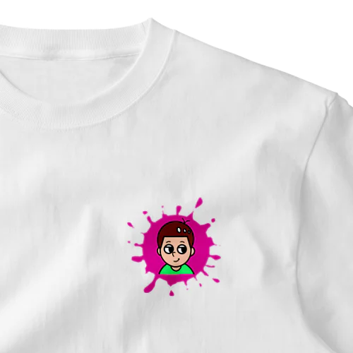 オトコノコ　ピンクしぶき One Point T-Shirt