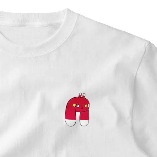 宇宙の靴下耳うさぎ(ピンク) One Point T-Shirt