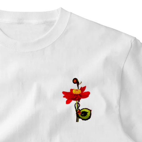 Analog-Flower ワンポイントTシャツ