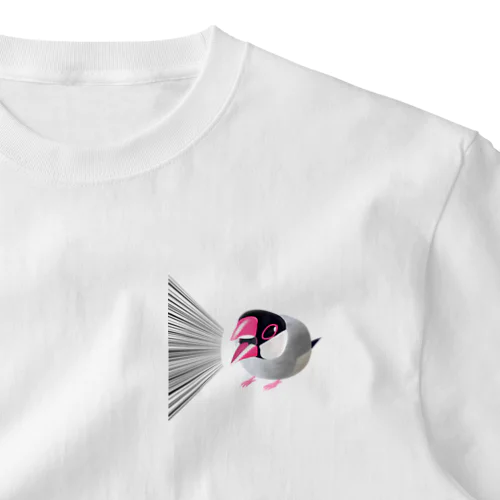 激おこ！ぎゅるぎゅる桜文鳥 ワンポイントTシャツ