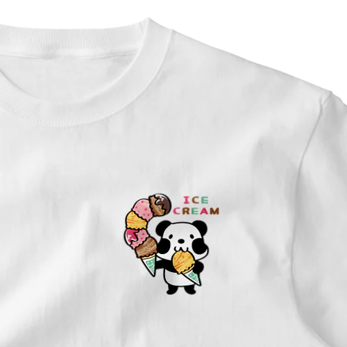 CT54ズレぱんだちゃん　アイスを食べよう_bs One Point T-Shirt