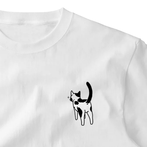 ねこけつ（ぶち猫） One Point T-Shirt