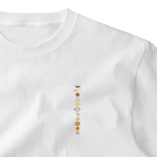 やさしい色合いの和菓子のセット One Point T-Shirt