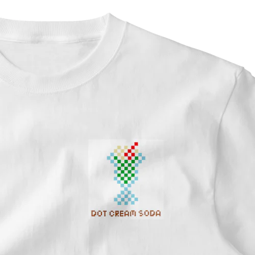 ドット絵クリームソーダ（DOT CREAM SODA） ワンポイントTシャツ