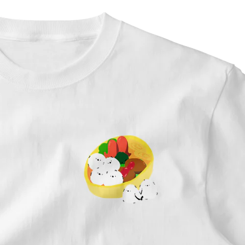 シマエナガ×お弁当 ワンポイントTシャツ