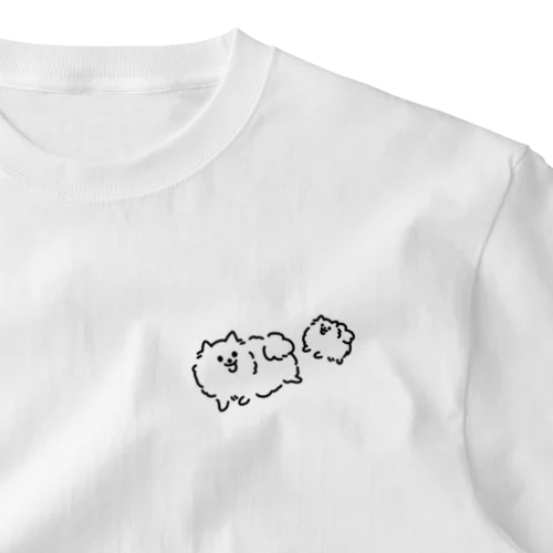 ポメラニアンのおいかけっこ One Point T-Shirt