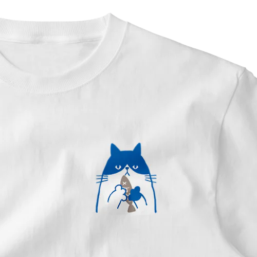 ねこ と さかな ワンポイントTシャツ