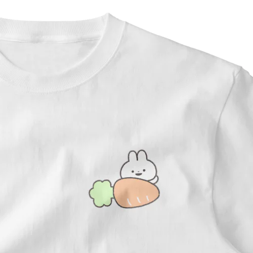 ほんわかうさぎ(にんじん) ワンポイントTシャツ