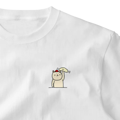 ピザ屋さんねこ ワンポイントTシャツ