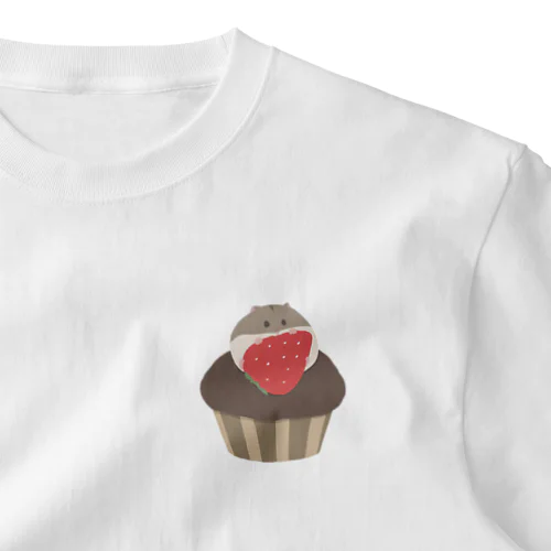 チョコカップケーキハムスター ワンポイントTシャツ