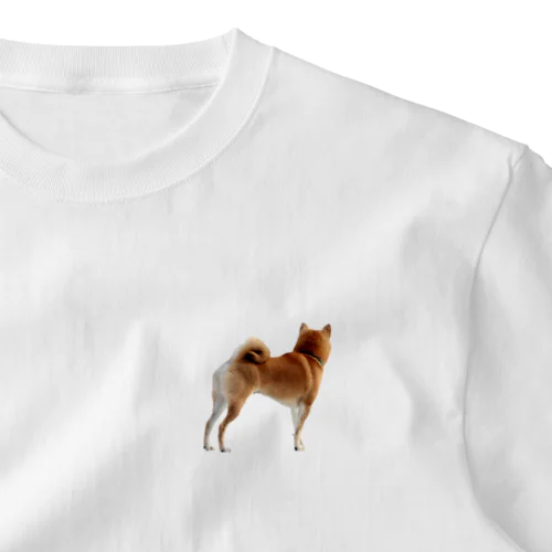 後ろ姿柴犬 ワンポイントTシャツ