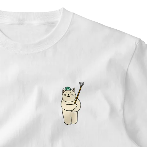 点検ねこ ワンポイントTシャツ