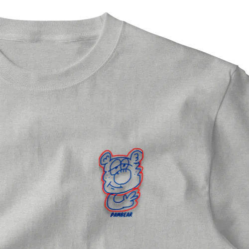 パムクマ かっこつけたい 刺繍も有り One Point T-Shirt