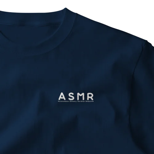 左っぱいに「ASMR」WH ワンポイントTシャツ