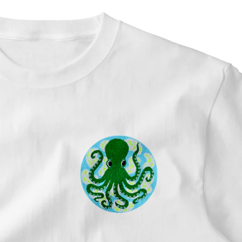 パンチニードル蛸（グリーン） One Point T-Shirt