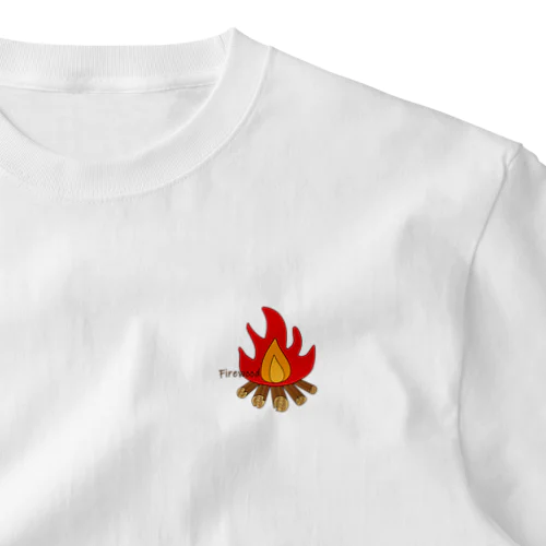 Firewood たき火 ワンポイントTシャツ