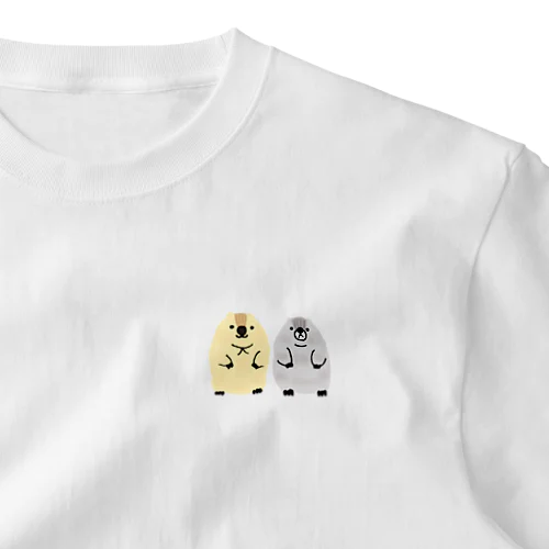 仲良しマーモットとウッドチャック One Point T-Shirt