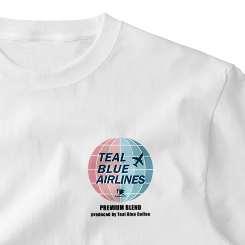 TEAL BLUE AIRLINES One Point T-Shirt