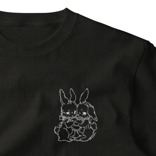 bunny and bunny（白） ワンポイントTシャツ