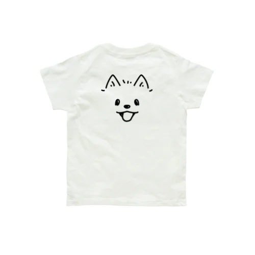 キッズサイズ　バックプリント　POMEぶ EX 近すぎるポメラニアン01 Organic Cotton T-Shirt