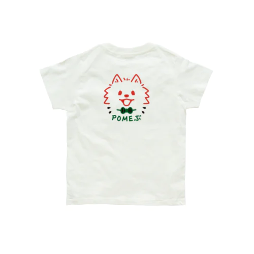 キッズサイズ　バックプリント　POMEぶ Cスイカ  オーガニックコットンTシャツ