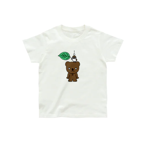 キッズサイズ こぐまとスズメと雨のしずく Organic Cotton T-Shirt