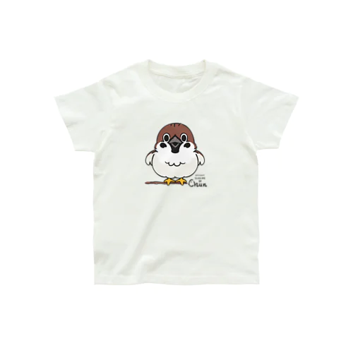 キッズサイズ* スズメがちゅん ちゅん オーガニックコットンTシャツ