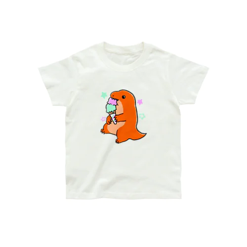 アイスもぐもぐティラノサウルス Organic Cotton T-Shirt