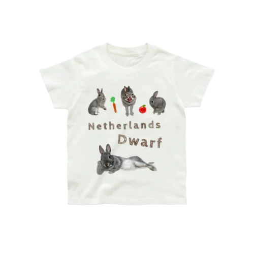ネザーランドドワーフウサギ オーガニックコットンTシャツ