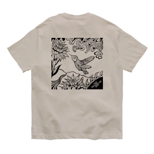 ハチドリの夢（バックプリント） Organic Cotton T-Shirt