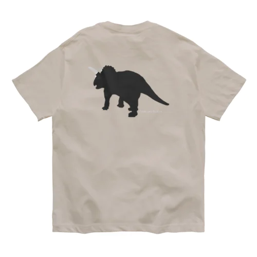 トリケラトプスのシルエット Organic Cotton T-Shirt