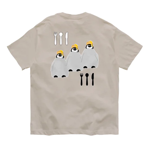 ホットケーキ三兄弟ペンギン オーガニックコットンTシャツ