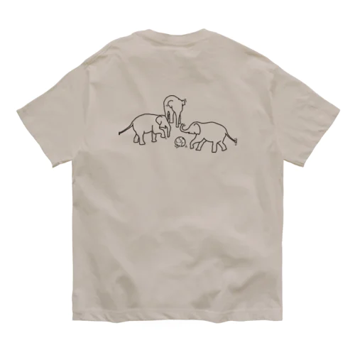 地動説モノクロ オーガニックコットンTシャツ