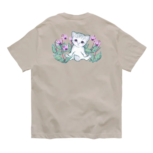 カタクリニャーちゃん(バックプリント) Organic Cotton T-Shirt