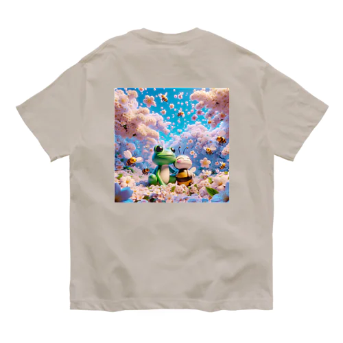 ぴょんとぶんのお花見2024 オーガニックコットンTシャツ