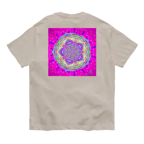 曼荼羅アート『眼pink』 Organic Cotton T-Shirt