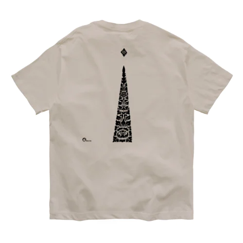 バリ三角+星　黒 Organic Cotton T-Shirt