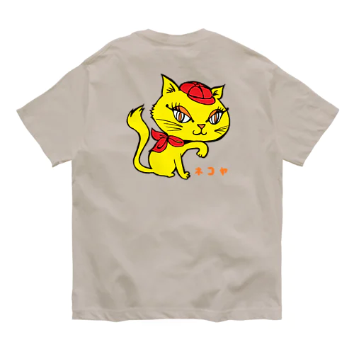 ねこや-ミミちゃんグッズ(猫家、straycat) オーガニックコットンTシャツ