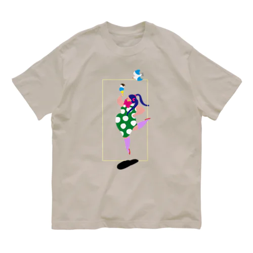 水玉の女01 オーガニックコットンTシャツ