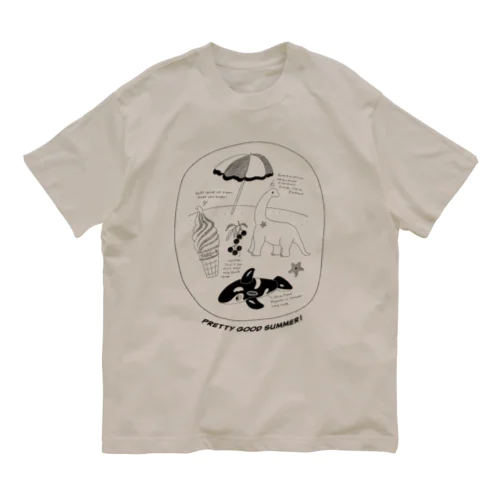 夏図鑑シリーズ　恐竜 Organic Cotton T-Shirt