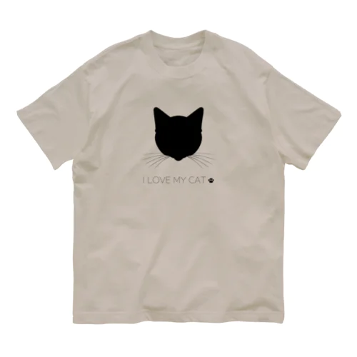 ねこラブ・シルエット Organic Cotton T-Shirt
