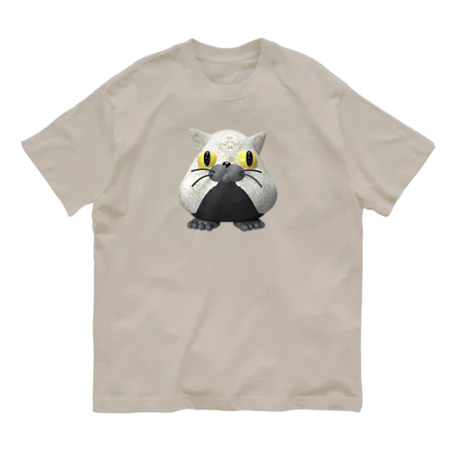 猫おにぎり🐱🍙（猫味） オーガニックコットンTシャツ