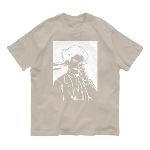 白版＿ニコラ・テスラ Organic Cotton T-Shirt