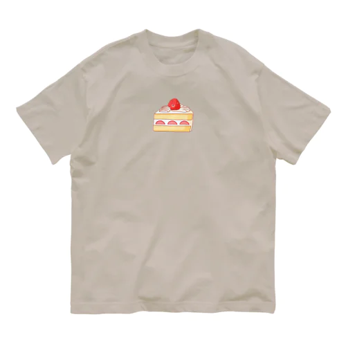 ショートケーキのほほえみくまさん Organic Cotton T-Shirt