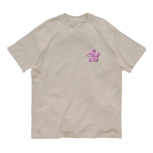 pinkflowerシリーズ オーガニックコットンTシャツ